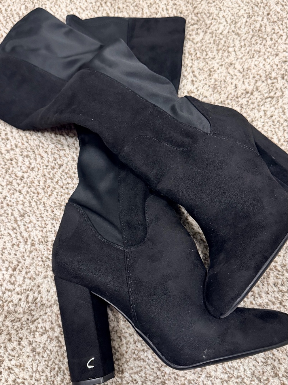 Circus by Sam Edelman Black Over-the-Knee Block Heel Boots